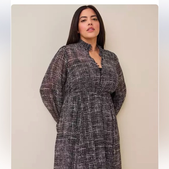 TORRID Mini Chiffon Mock Neck Dress SIZE 1 X - Picture 2 of 11
